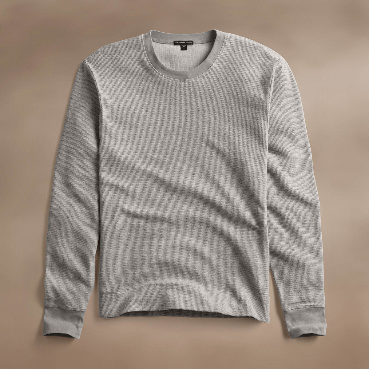 Brushed Thermal Crew Neck in Heather Grey | James Perse Los Angeles