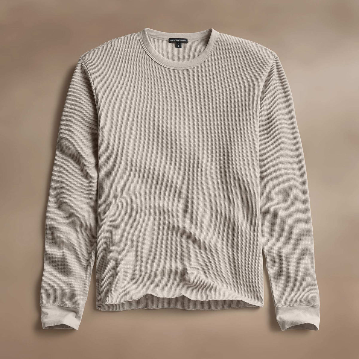 Cotton Linen Waffle Crew in Salt | James Perse Los Angeles