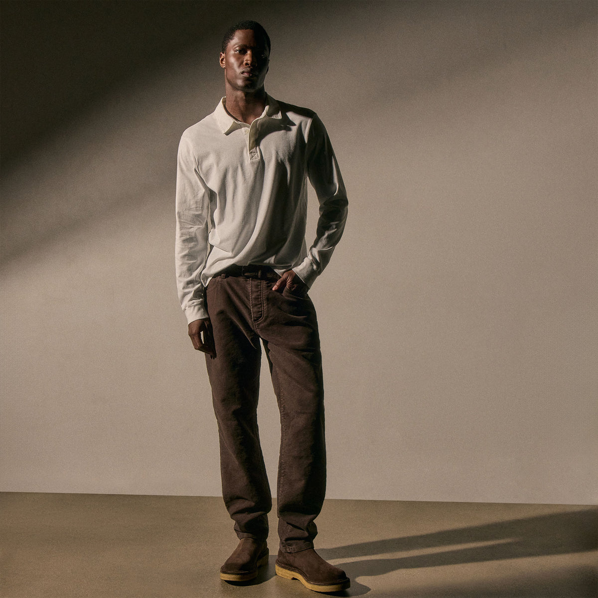 Cotton Moleskin 5 Pocket Pant in Porcupine | James Perse Los Angeles