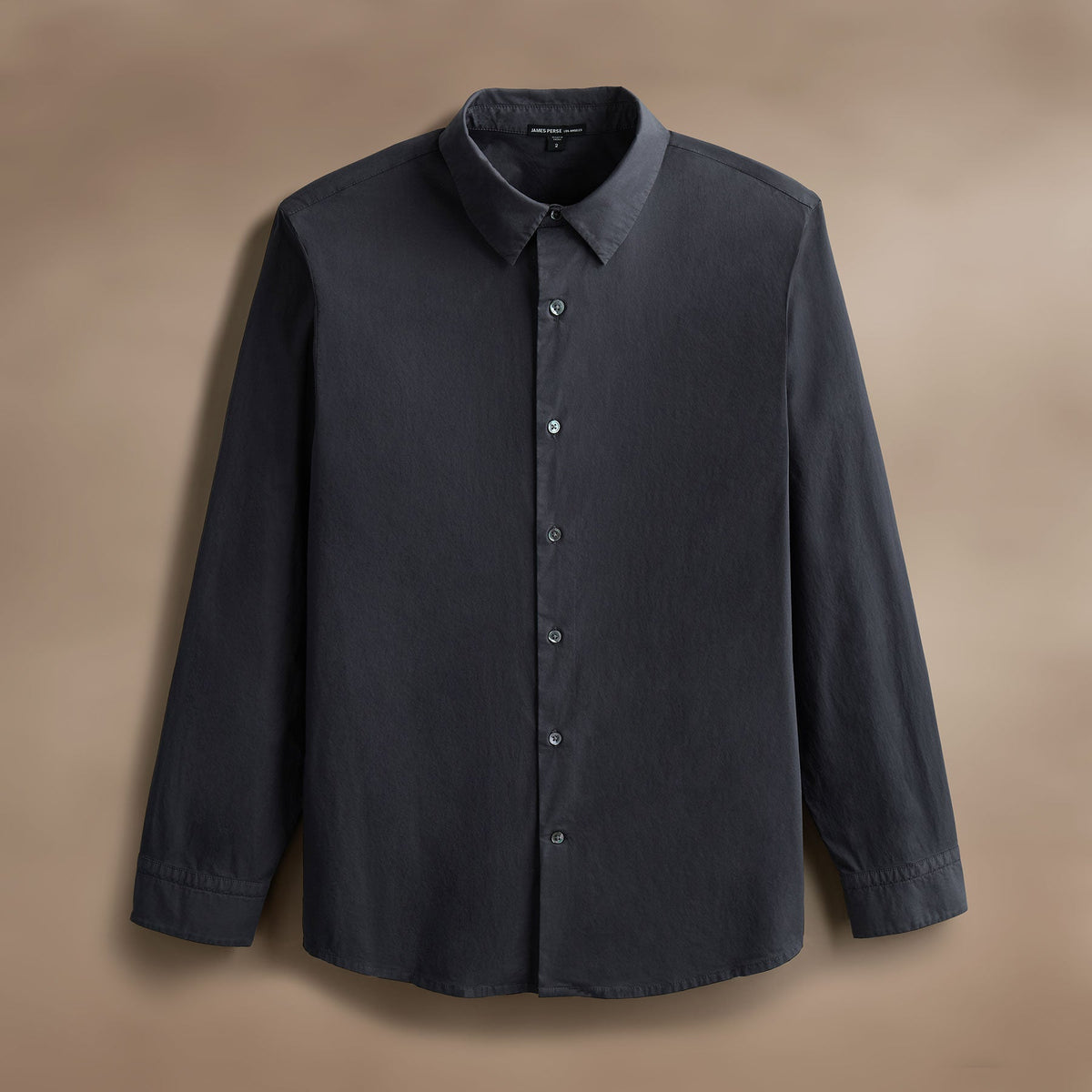 Slim Fit Stretch Poplin Shirt in Asphalt | James Perse Los Angeles
