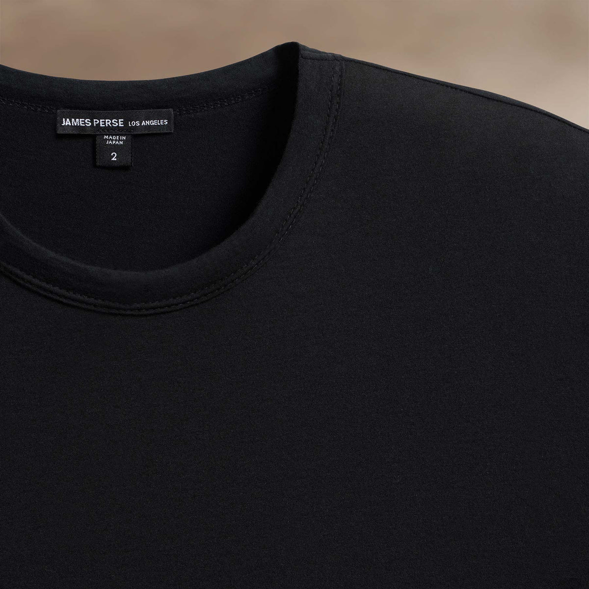 Luxe Lotus Jersey Tee in Black | James Perse Los Angeles