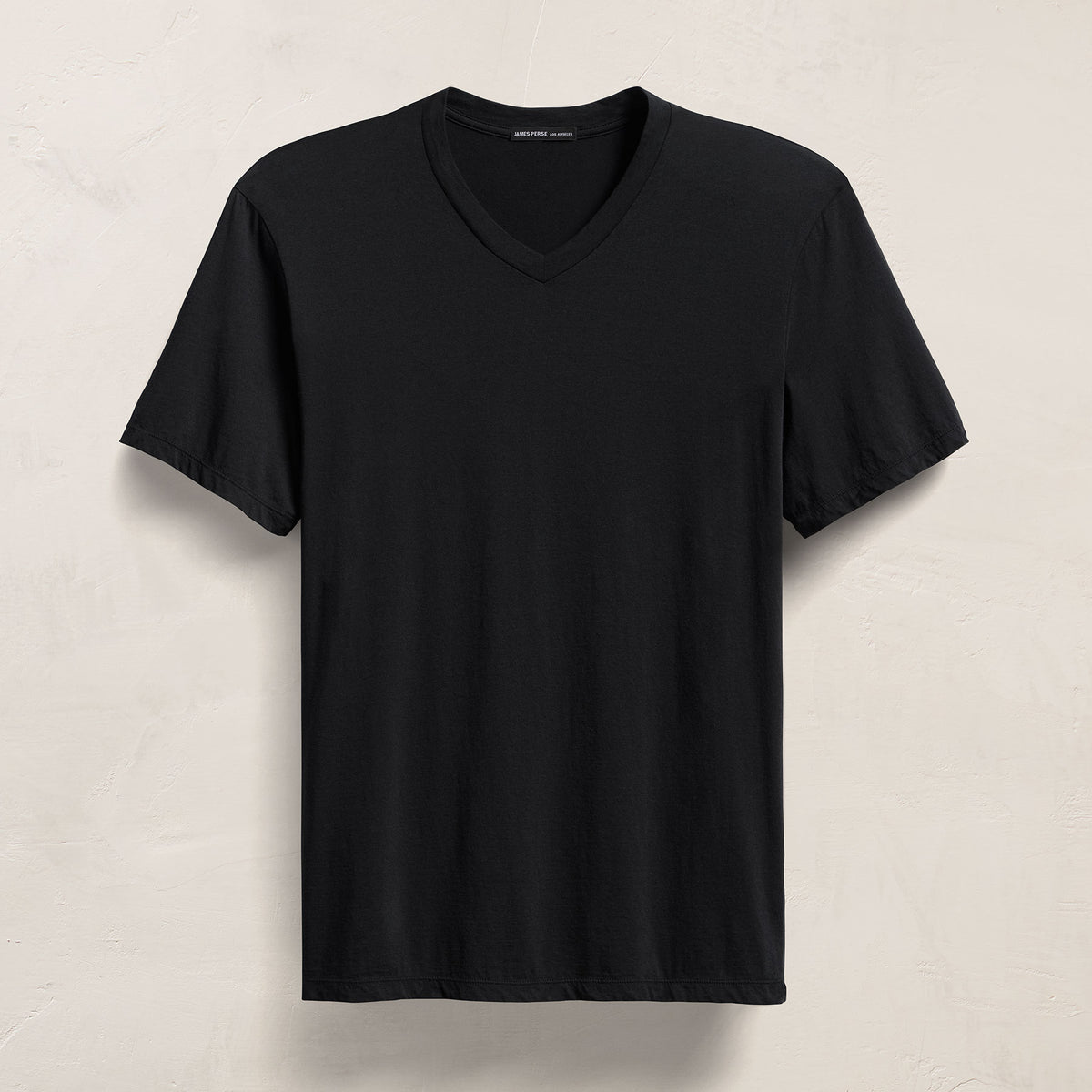 Luxe Lotus Jersey V Neck - Black