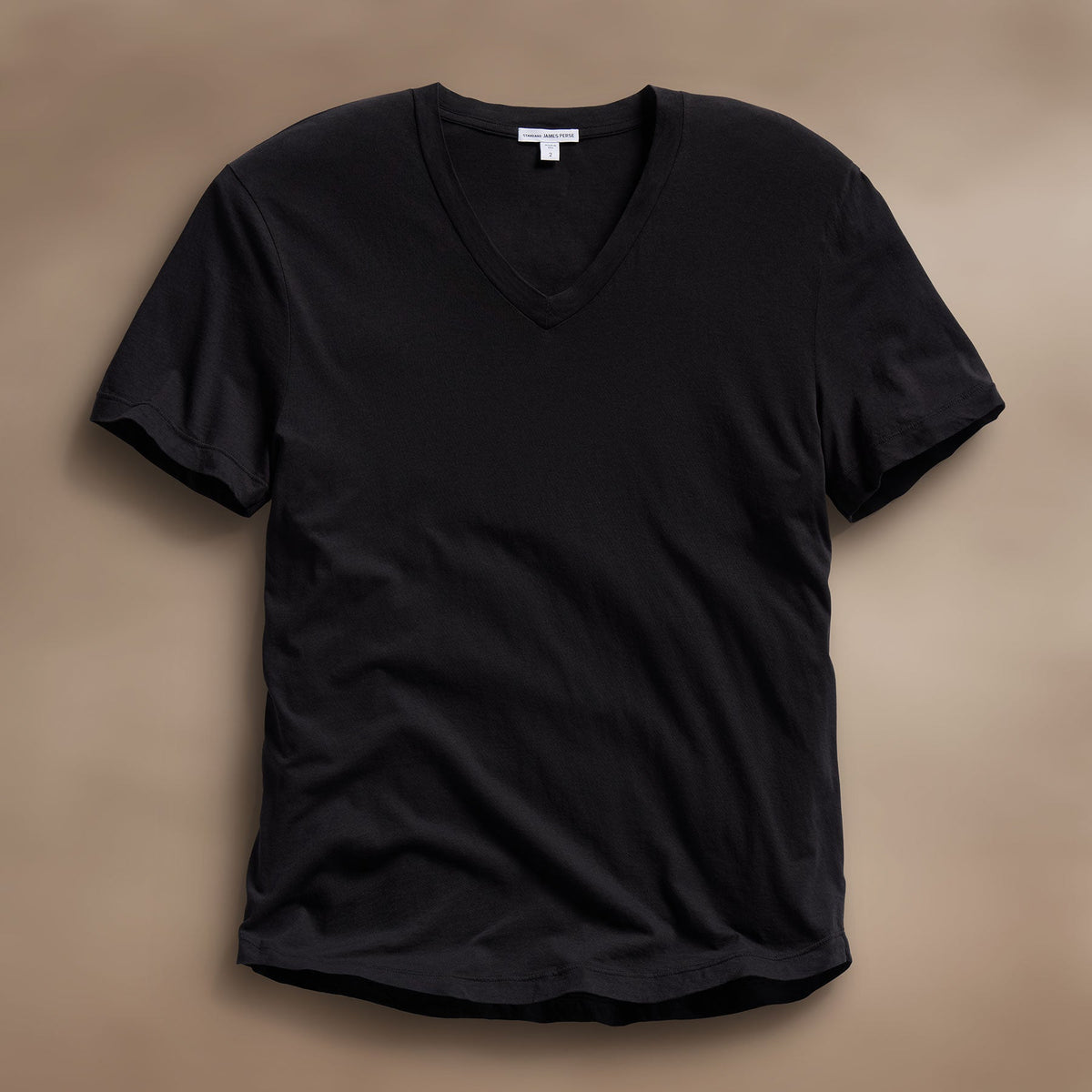 Clear Jersey V Neck in Black | James Perse Los Angeles