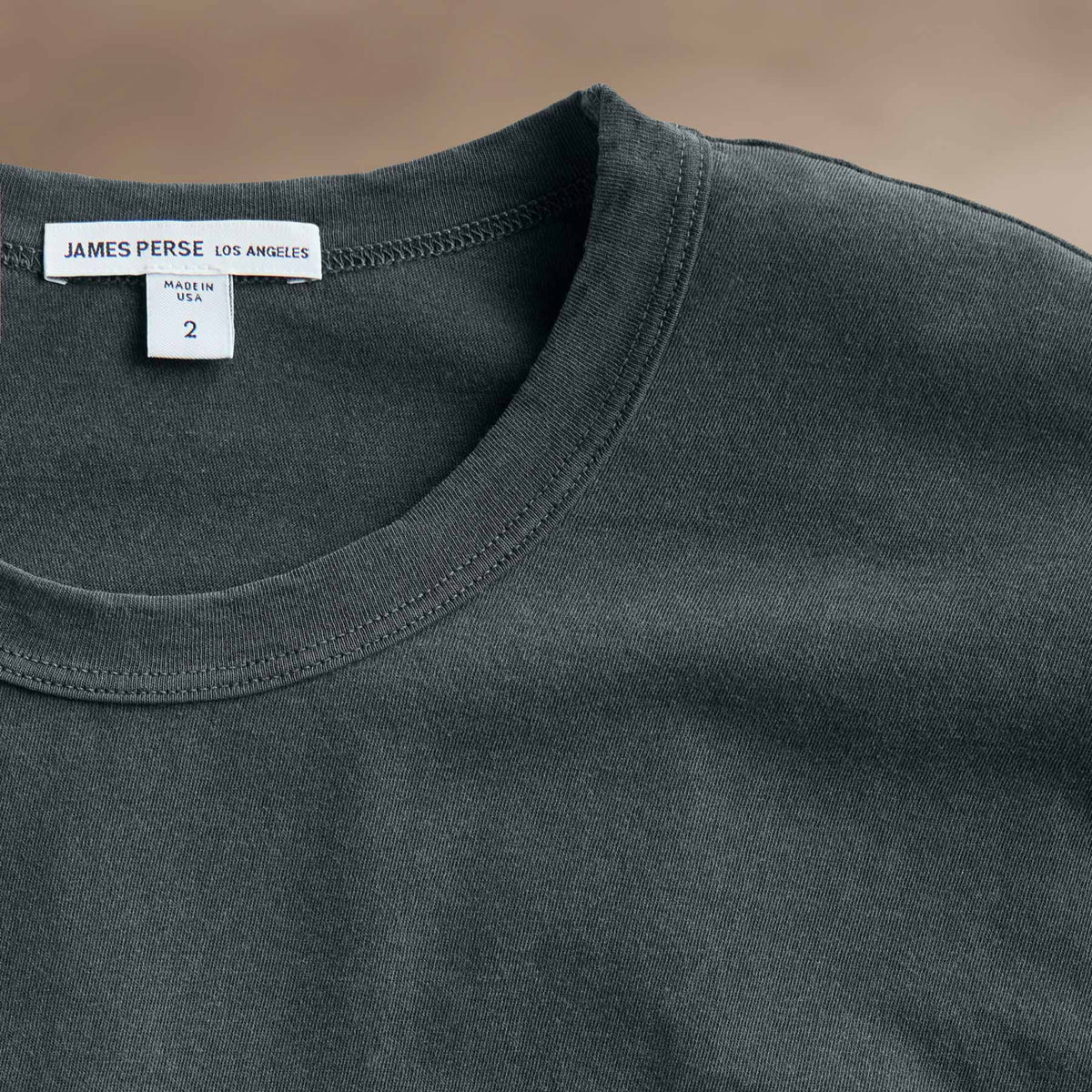Short Sleeve Crew Neck in Asphalt Pigment | James Perse Los Angeles