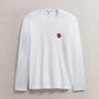 Men's Grateful Dead Rose Long Sleeve Crew in White/Red | James Perse Los Angeles