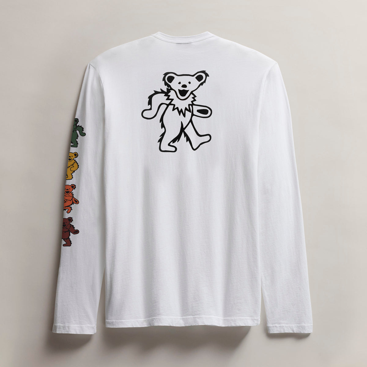 Men's Grateful Dead Long Sleeve Color Bears in White/Black | James Perse Los Angeles