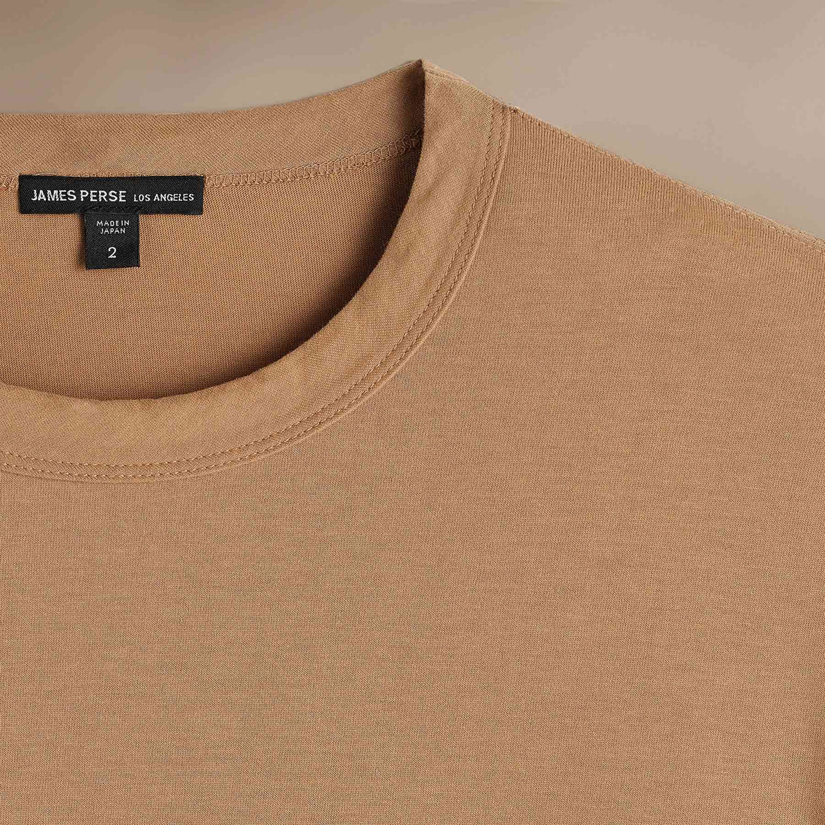 Heavy Luxe Jersey Long Sleeve in Camel | James Perse Los Angeles