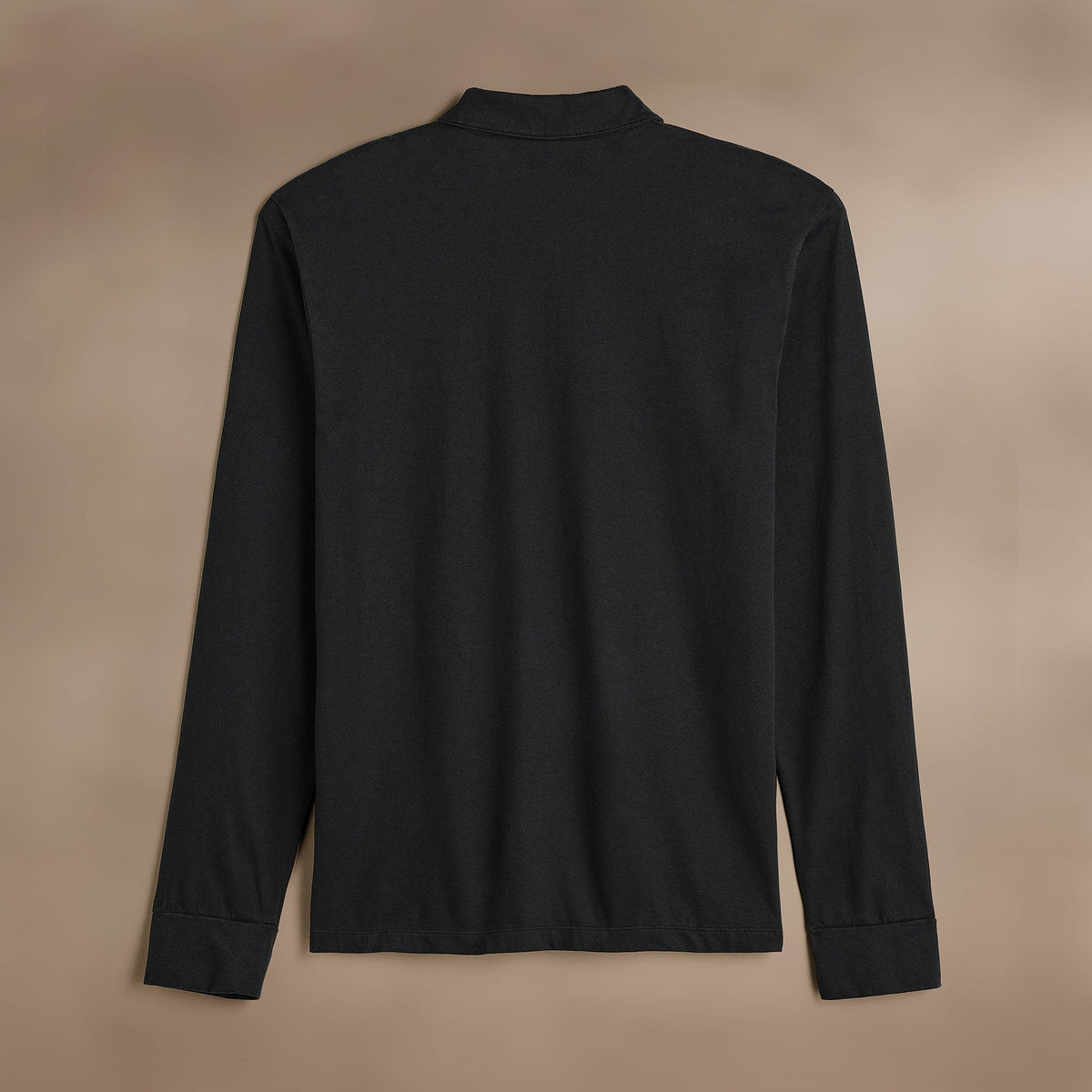 Heavy Luxe Jersey Long Sleeve Polo in Black | James Perse Los Angeles