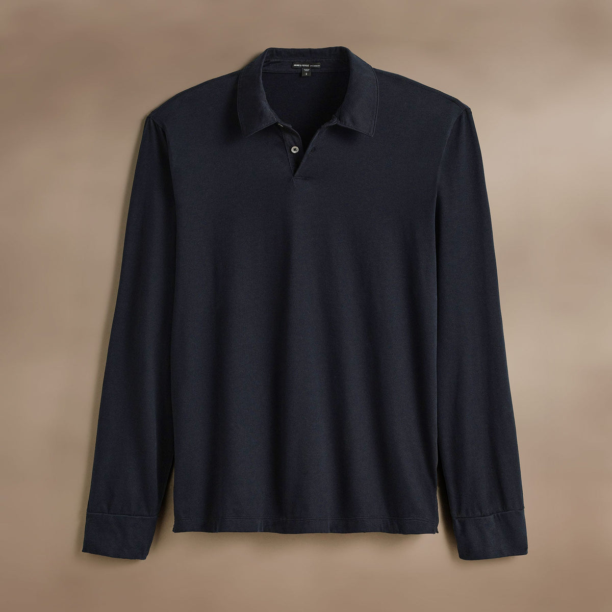 Heavy Luxe Jersey Long Sleeve Polo in French Navy | James Perse Los Angeles