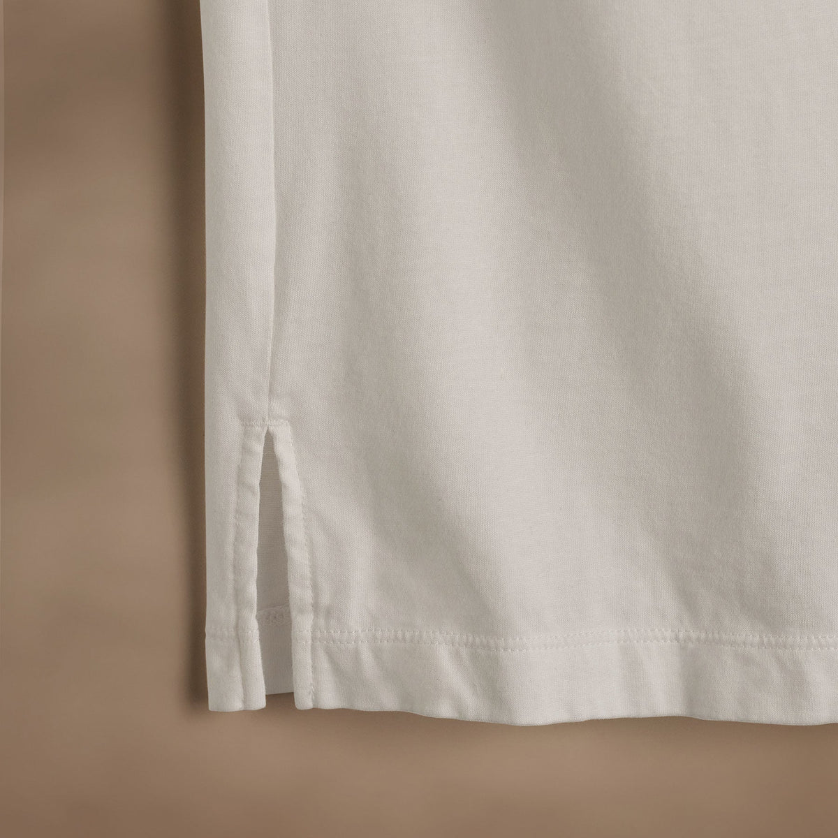 Heavy Luxe Jersey Long Sleeve Polo in White | James Perse Los Angeles