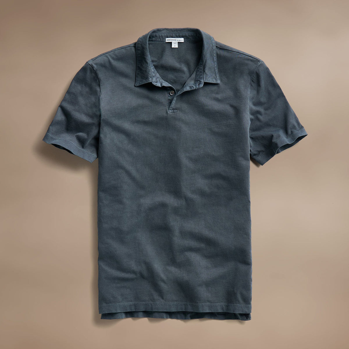 Sueded Jersey Polo in Blue Noir Pigment | James Perse Los Angeles