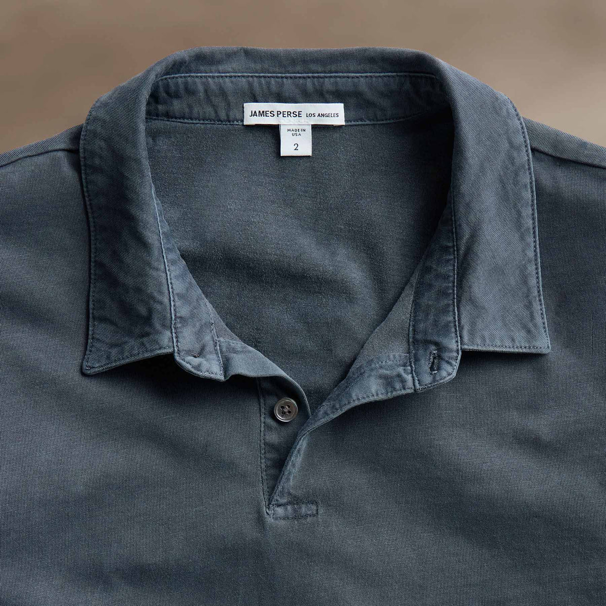 Sueded Jersey Polo in Blue Noir Pigment | James Perse Los Angeles