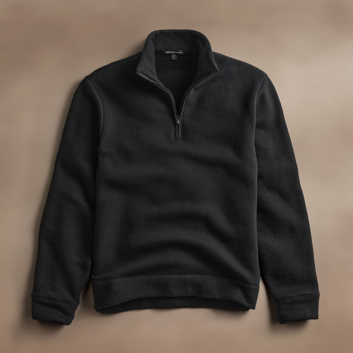 Cozy Half Zip in Black | James Perse Los Angeles
