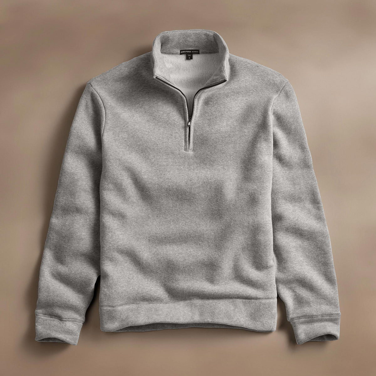 Cozy Half Zip in Heather Grey | James Perse Los Angeles