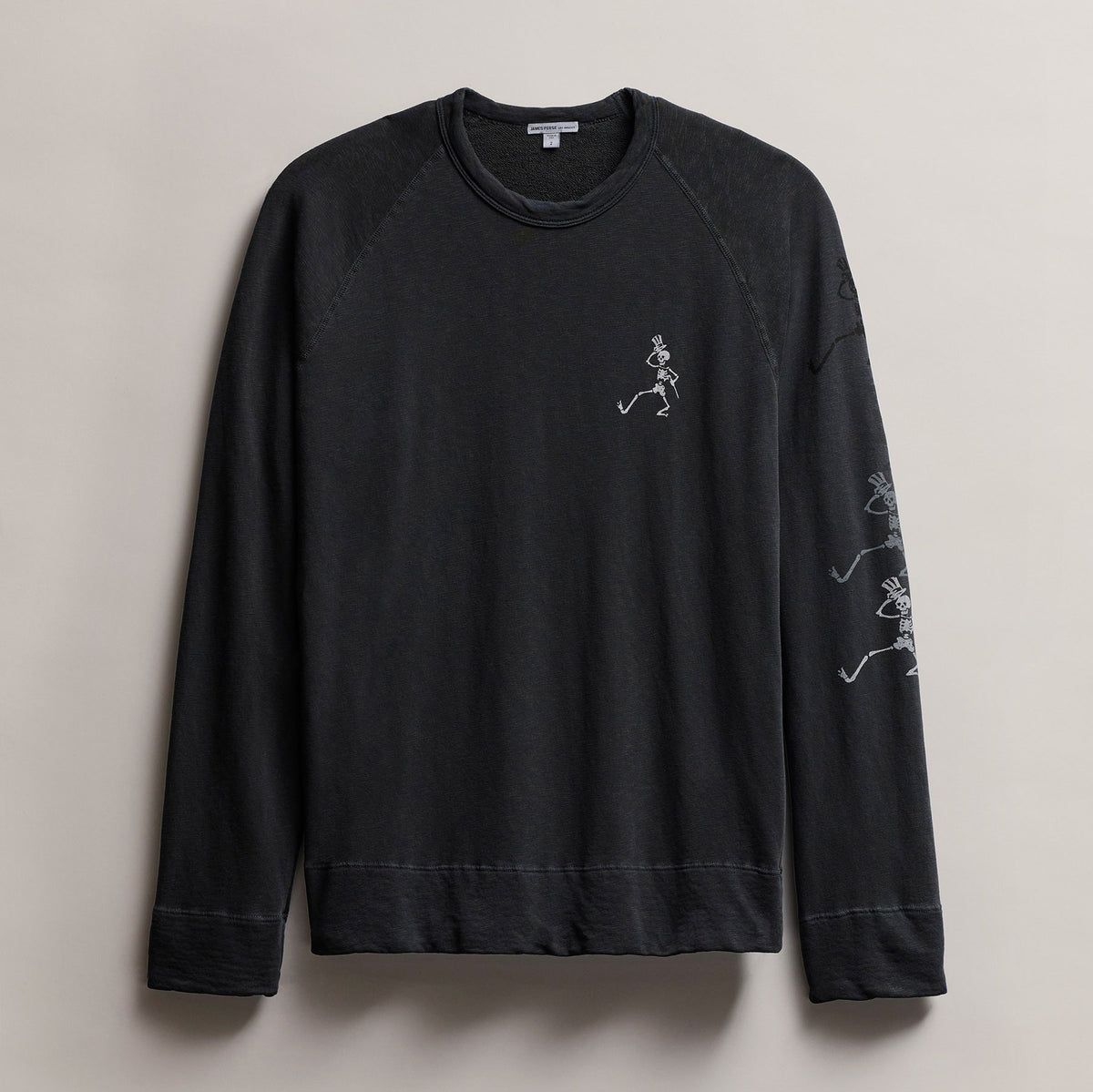 Men's Raglan Sweatshirt Grateful Dead in Carbon Pigment | James Perse Los Angeles