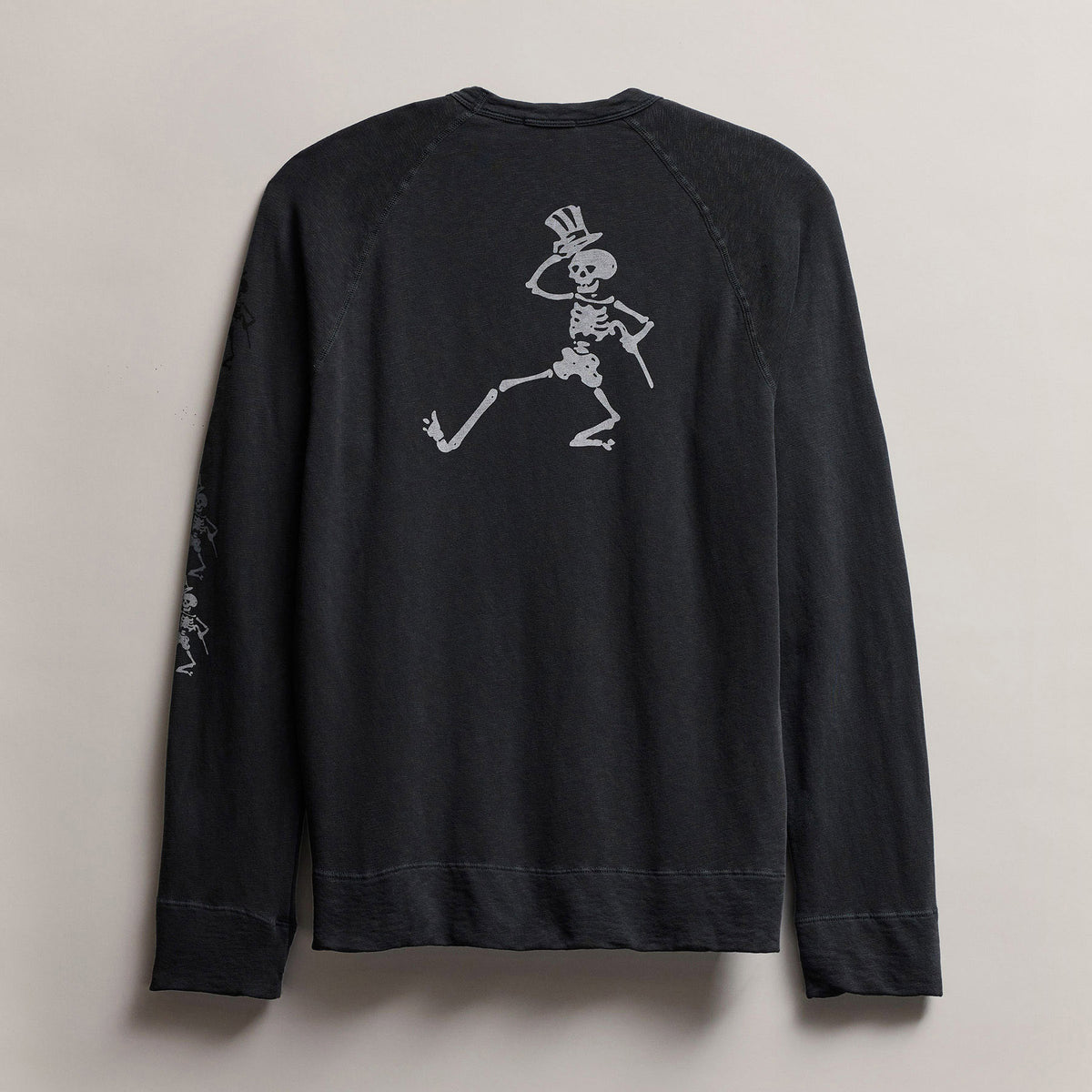 Men's Raglan Sweatshirt Grateful Dead in Carbon Pigment | James Perse Los Angeles