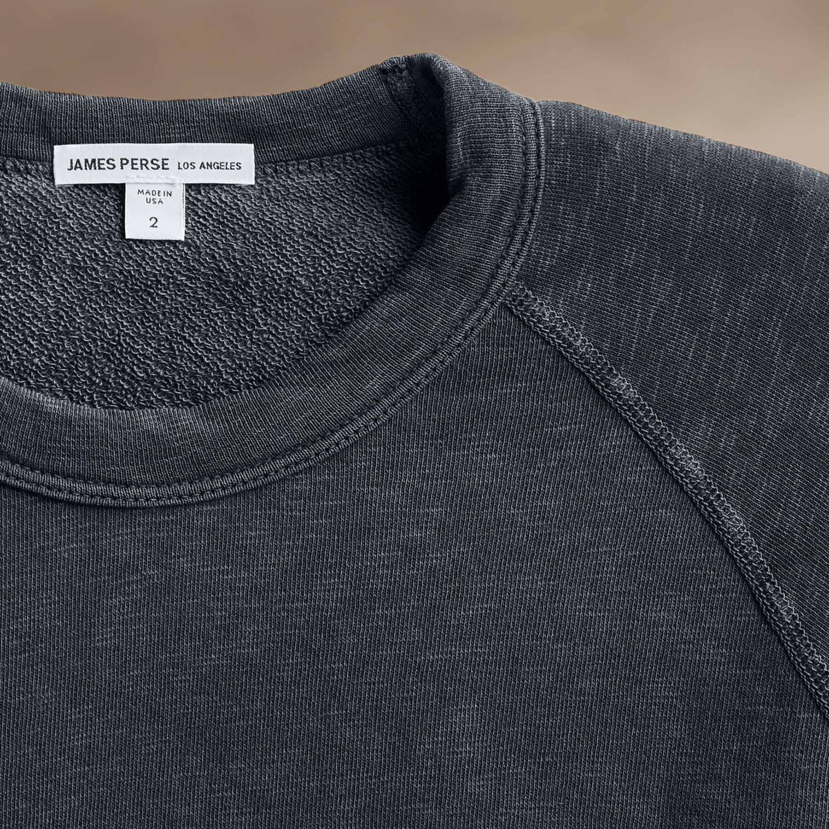 Vintage French Terry Sweatshirt in Asphalt Pigment | James Perse Los Angeles