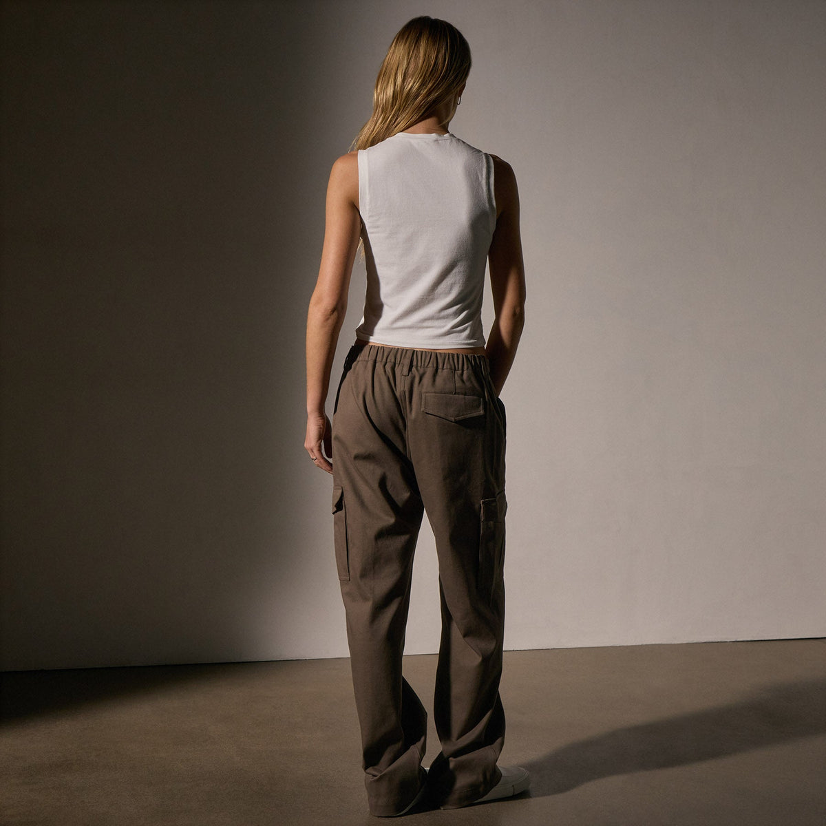 Cropped Shell Top in White | James Perse Los Angeles
