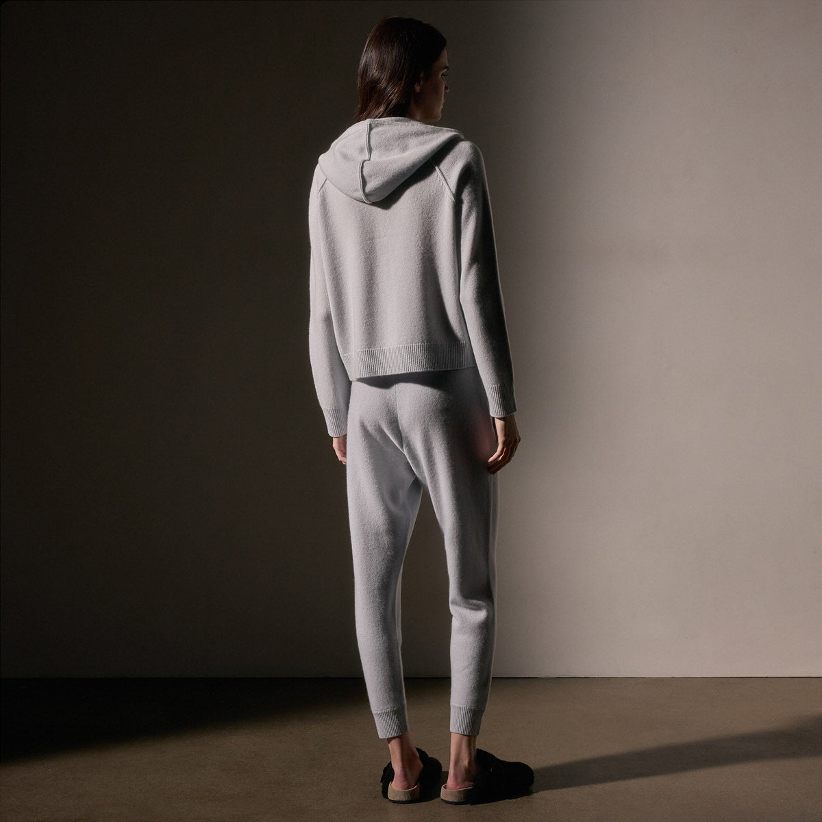 Recycled Cashmere Track Jacket in Pale Blue | James Perse Los Angeles