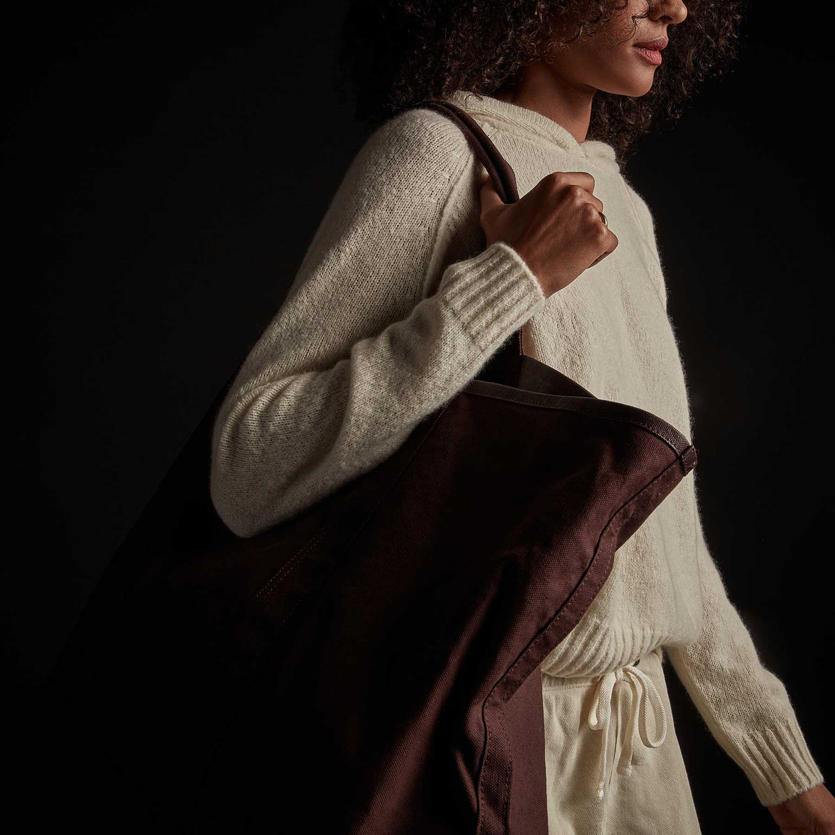 Large Canvas Tote - Dark Plum | James Perse Los Angeles