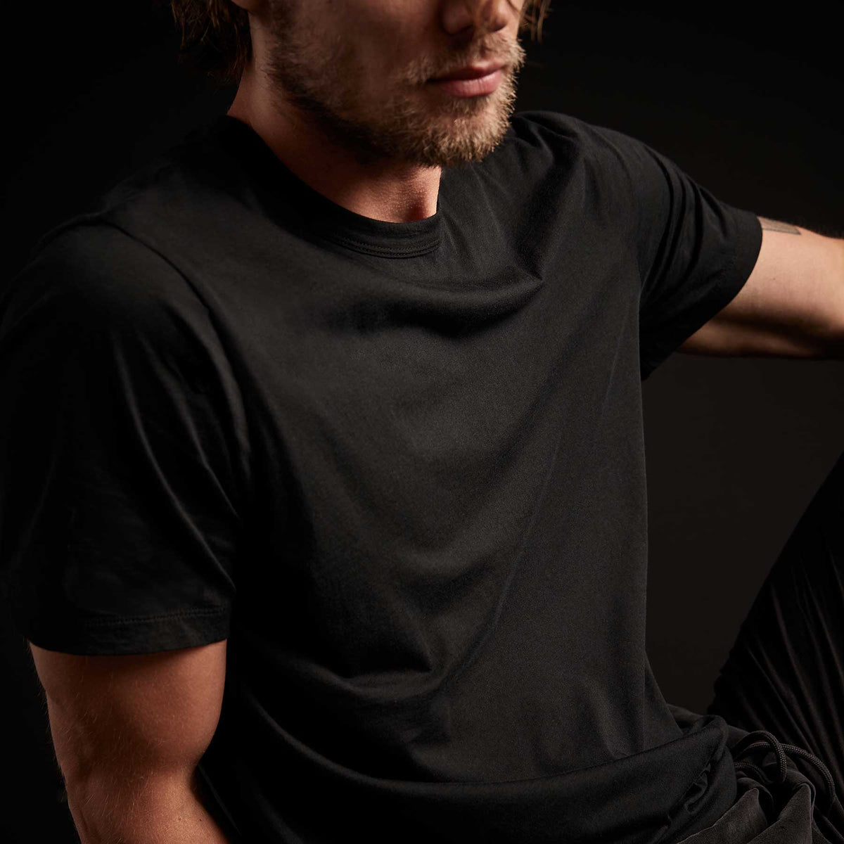 3 Pack Luxe Lotus Jersey Tee - Black | James Perse Los Angeles