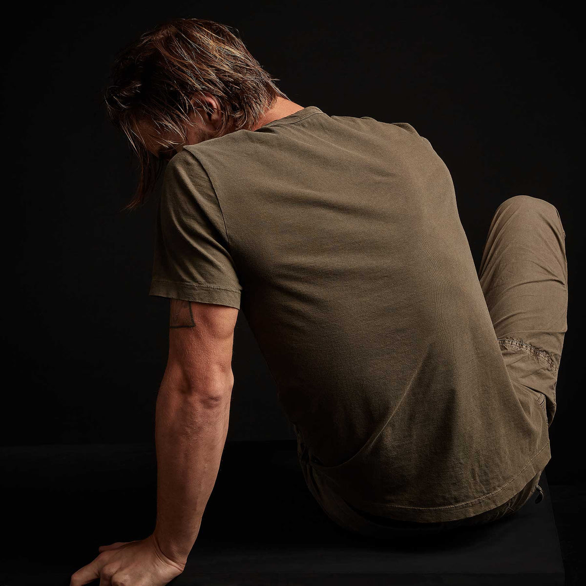 Short Sleeve Crew Neck - Old Whiskey Pigment | James Perse Los Angeles