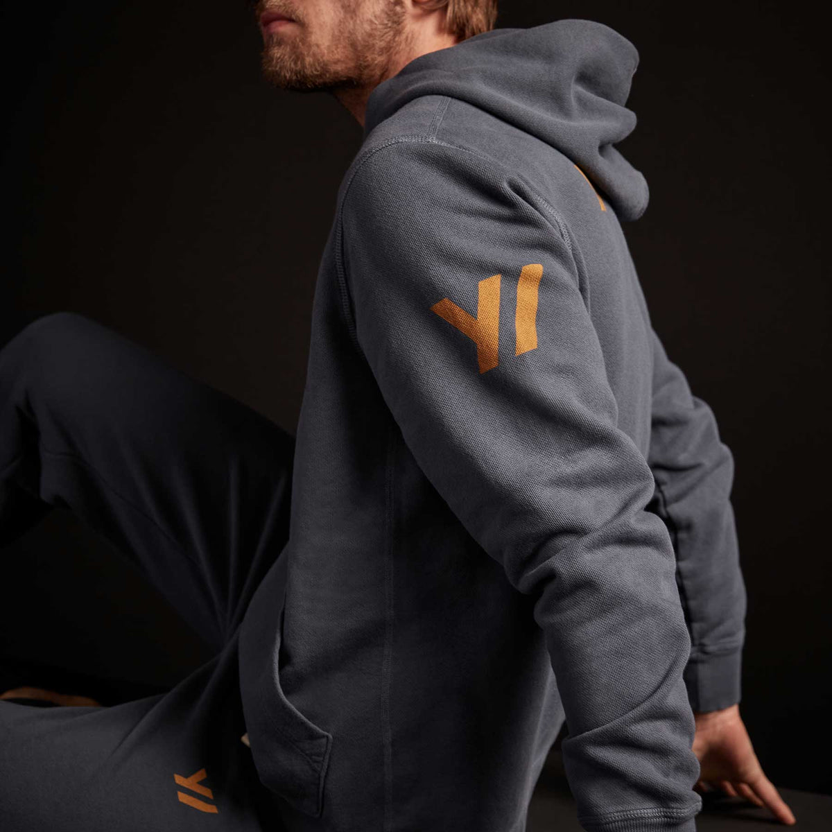 Classic French Terry Hoody - Maine Pigment/Cadmium | James Perse Los Angeles