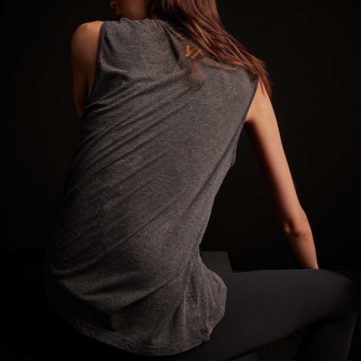 Y/OSEMITE Melange Jersey Muscle Tank - Black | James Perse Los Angeles