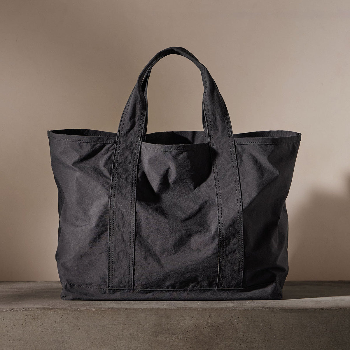 Small Matte Nylon Tote in Black | James Perse Los Angeles