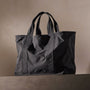 Small Matte Nylon Tote in Black | James Perse Los Angeles