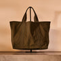 Small Matte Nylon Tote in Olive | James Perse Los Angeles
