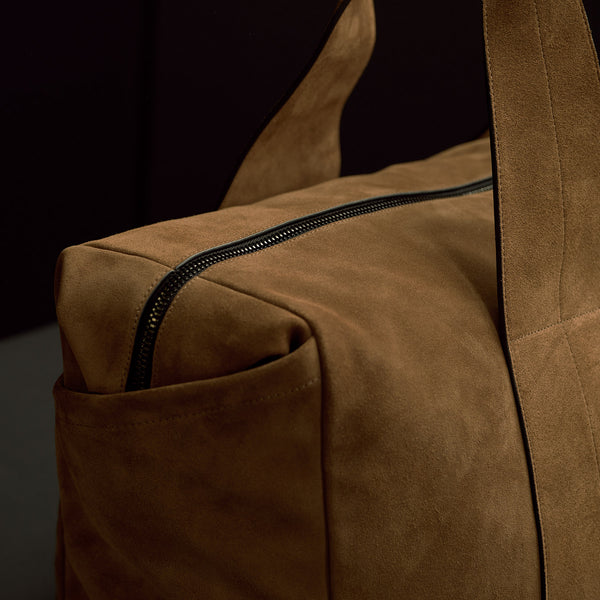 Suede Montecito Weekend Bag in Tabacco | James Perse Los Angeles