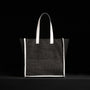 Raffia Tote in Black Sea | James Perse Los Angeles
