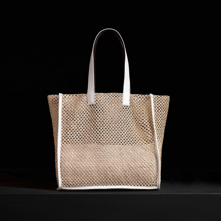 Raffia Tote in Natural | James Perse Los Angeles