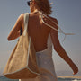 Raffia Tote in Natural | James Perse Los Angeles