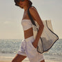 Raffia Tote in White Sand | James Perse Los Angeles