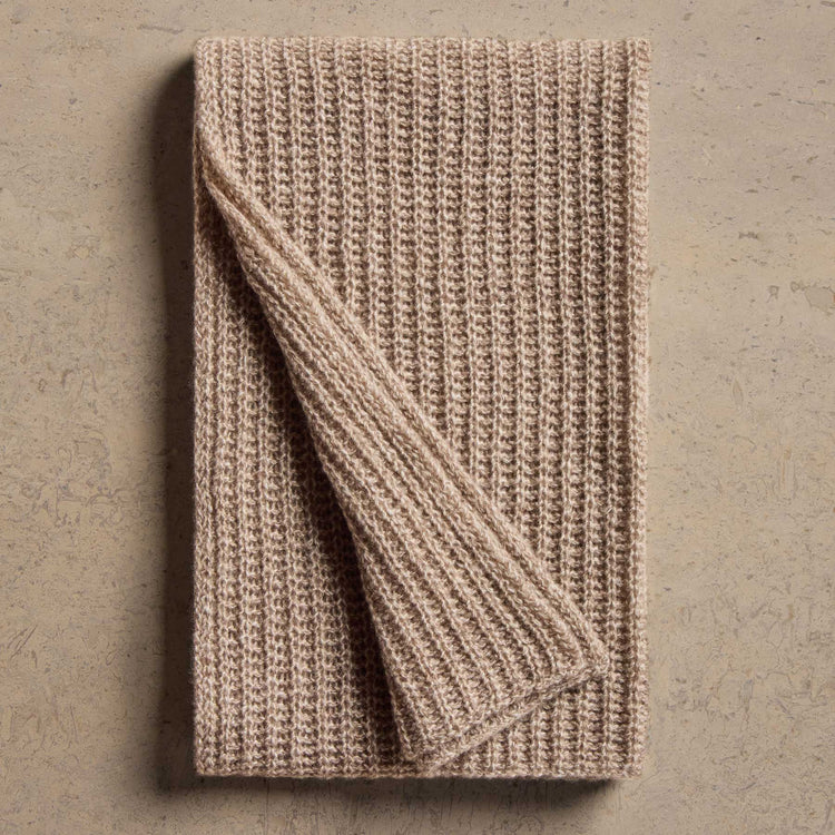 Cashmere Silk Marl Scarf in Grout Mix | James Perse Los Angeles