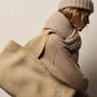 Cashmere Silk Marl Beanie in Grout Mix | James Perse Los Angeles / Womens
