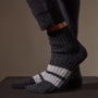 Short Cashmere Sock in Coal/Heather Grey | James Perse Los Angeles
