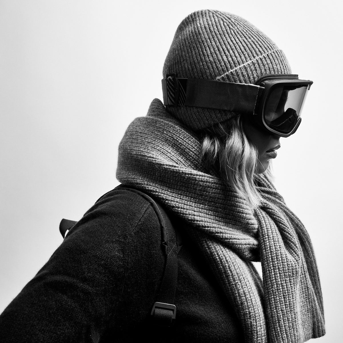 Thermal Cashmere Scarf in Grey Felt | James Perse Los Angeles