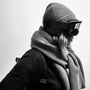 Thermal Cashmere Scarf in Grey Felt | James Perse Los Angeles