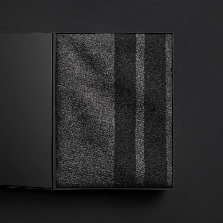 Sarti Stripe Soft Wool Bkt W/B in Black/Lead | James Perse Los Angeles