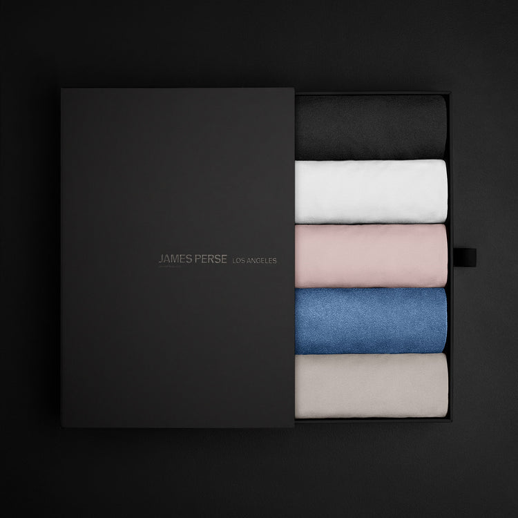 Men's Classic Tee Shirt Gift Set in Black, White, Degas Pigment, Lake Pigment, Light Mist Pigment | James Perse Los Angeles