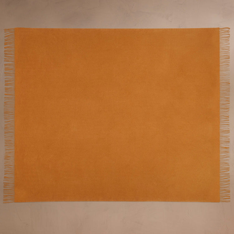 Double Sided Woven Cash Blanket  in Rust/Ivory | James Perse Los Angeles