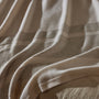 Baja Stripe Knit Blanket in Ivory/Flannel | James Perse Los Angeles