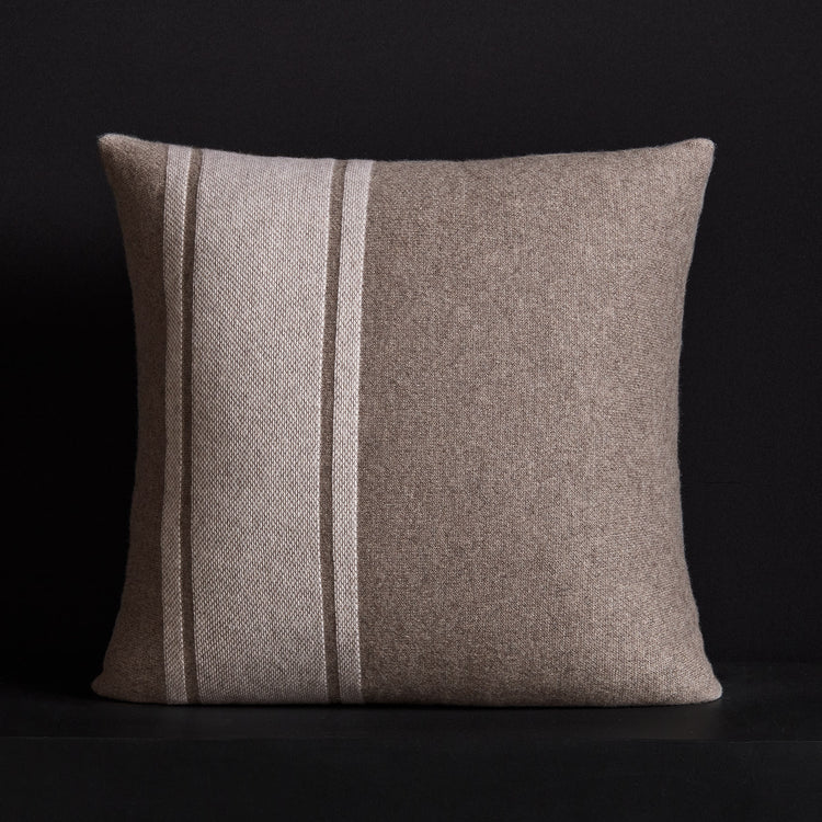 Baja Stripe Knit Blanket & Sham Gift Set In Taupe Melange/Ivory | James Perse Los Angeles