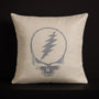 Grateful Dead Throw Pillow with Piping in Natural/Grey | James Perse Los Angeles
