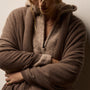 Recycled Cashmere Blanket in Mid Brown | James Perse Los Angeles / Womens