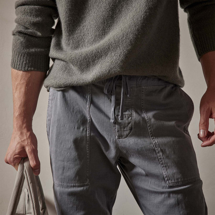 Army Cotton Slub Utility Pant in Arsenic Pigment | James Perse Los Angeles