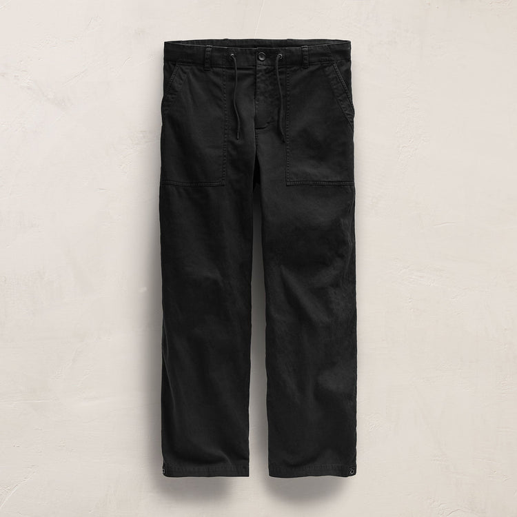 Slub Cotton Utility Flight Pant in Black Pigment | James Perse Los Angeles